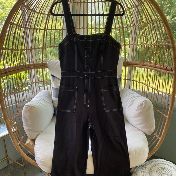 Black Wide Leg Jumpsuit - Picture 1 of 4